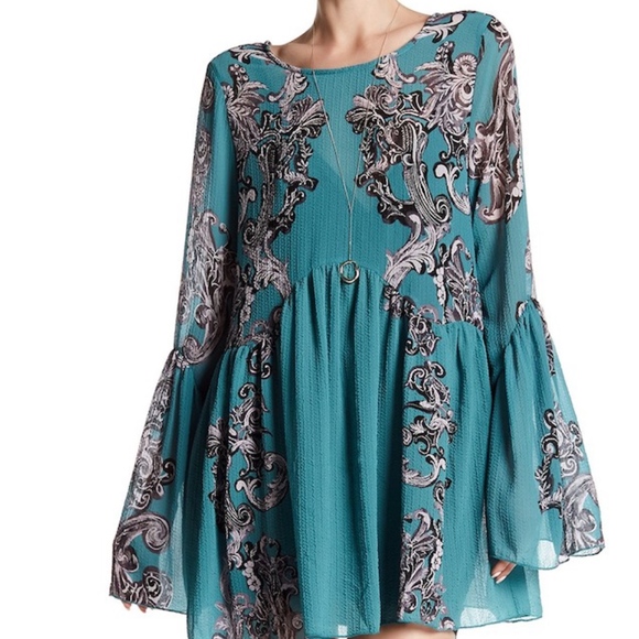 Free People | Printed Symphony Sheer Dress - Size - Picture 3 of 7